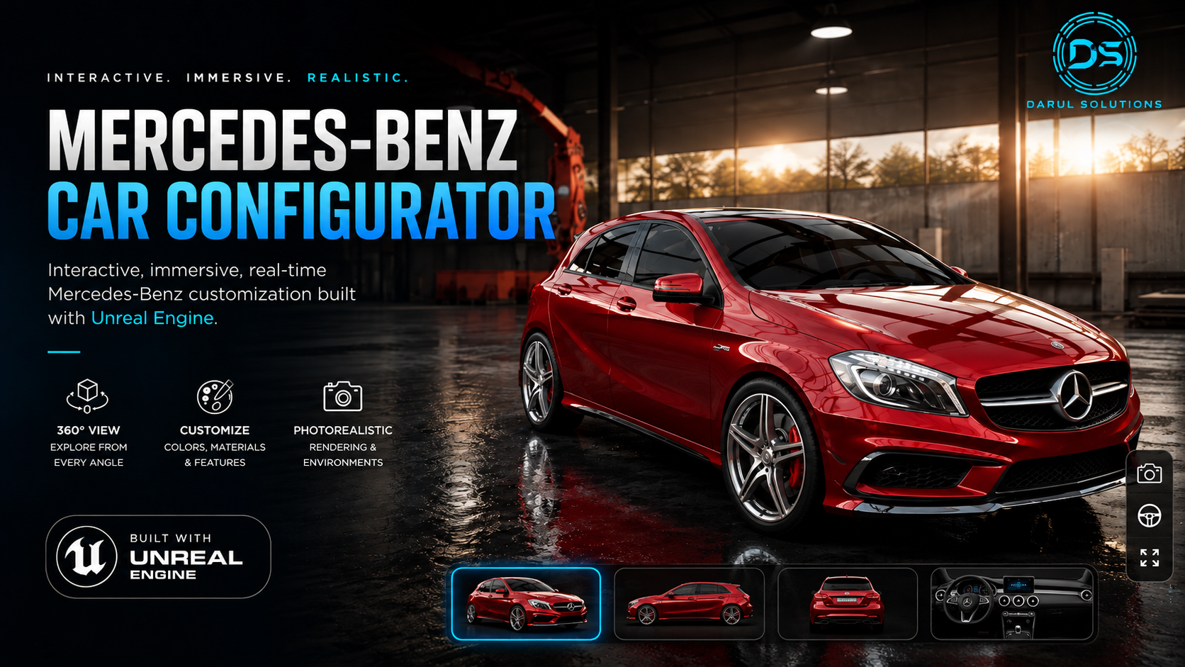 Mercedes Car Configurator - Unreal Engine 3D Product Configurator visualization screenshot 1
